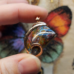 44ct Gem Silica with Native Copper Pendant in Rose Gold Fill