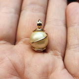 Large Peach Natural Pearl Pendant in 14kt Rose Gold Fill