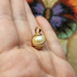 Large Peach Natural Pearl Pendant in 14kt Rose Gold Fill