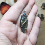Flashy Labradorite Pendant Necklace in Sterling Silver