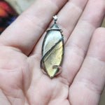 Flashy Labradorite Pendant Necklace in Sterling Silver