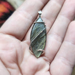 Flashy Labradorite Pendant Necklace in Sterling Silver