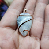 Bright Rainbow Moonstone Pendant in 14kt Rose Gold Fill