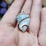 Bright Rainbow Moonstone Pendant in 14kt Rose Gold Fill