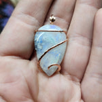 Bright Rainbow Moonstone Pendant in 14kt Rose Gold Fill