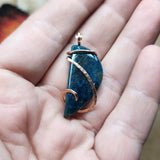 Apatite Crystal Pendant in 14kt Rose Gold Fill