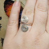 Double Sterling Silver Spiral Ring - Rock Your World 