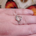 Raw Sapphire Crystal Ring in Sterling Silver Sz 10