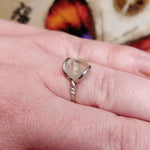Raw Sapphire Crystal Ring in Sterling Silver Sz 10