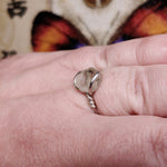 Raw Sapphire Crystal Ring in Sterling Silver Sz 10