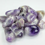 Banded Chevron Amethyst Tumbled Polished Stone