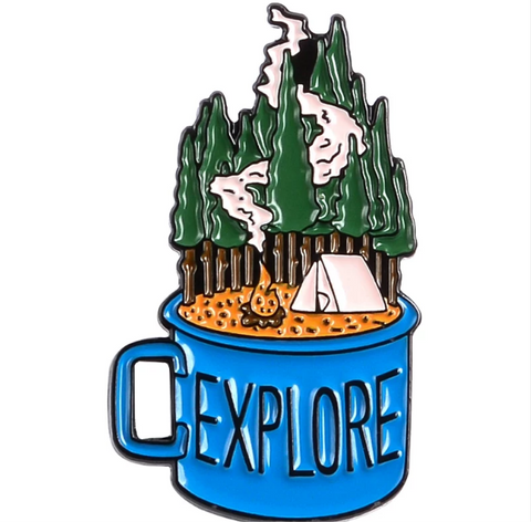 Explore Mug Enamel Pin