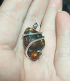 Mexican Fire Agate Pendant in Sterling Silver