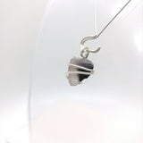Raw Bicolor Tourmaline Crystal Pendant in Sterling Silver