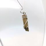 Raw Watermelon Tourmaline Crystal Pendant in Sterling Silver