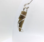 Raw Watermelon Tourmaline Crystal Pendant in Sterling Silver