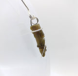 Raw Watermelon Tourmaline Crystal Pendant in Sterling Silver