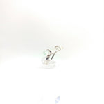 Aquamarine Crystal Bar Ring in Sterling Silver sz 5.25