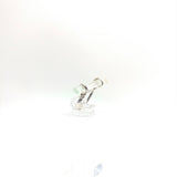 Aquamarine Crystal Bar Ring in Sterling Silver sz 5.25