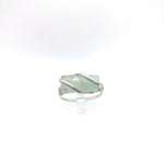 Raw Aquamarine Crystal Ring in Sterling Silver Sz 10.25