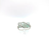 Raw Aquamarine Crystal Ring in Sterling Silver Sz 10.25