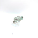 Raw Aquamarine Crystal Ring in Sterling Silver Sz 10.25