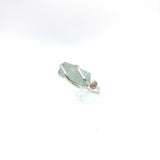 Raw Aquamarine Crystal Ring in Sterling Silver Sz 10.25