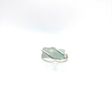 Raw Aquamarine Crystal Ring in Sterling Silver Sz 10.25