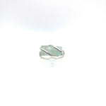 Raw Aquamarine Crystal Ring in Sterling Silver Sz 10.25