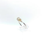 Raw Green Tourmaline Crystal Ring in Sterling Silver Ring Sz 7.75