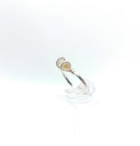Raw Green Tourmaline Crystal Ring in Sterling Silver Ring Sz 7.75