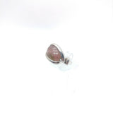 Watermelon Tourmaline Ring in Sterling Silver sz 5.5