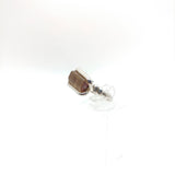 Raw Watermelon Tourmaline Crystal Ring in Sterling Silver Ring Sz 5