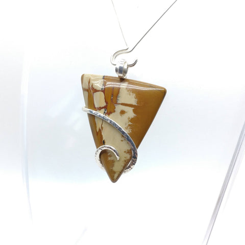 Oregon Red Owyhee Picture Jasper Pendant in Sterling Silver