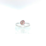 Raw Watermelon Tourmaline Ring in Sterling Silver Sz 5.5