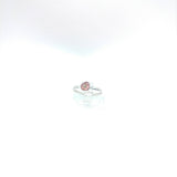 Raw Watermelon Tourmaline Ring in Sterling Silver Sz 5.5