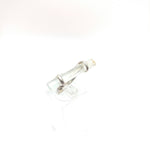 Aquamarine Crystal Bar Ring in Sterling Silver sz 5.25