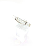 Aquamarine Crystal Bar Ring in Sterling Silver sz 5.25
