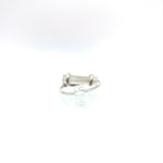 Raw Green Tourmaline Crystal Ring in Sterling Silver Ring Sz 7.75