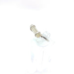 Raw Green Tourmaline Crystal Ring in Sterling Silver Ring Sz 7.75