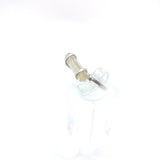 Raw Green Tourmaline Crystal Ring in Sterling Silver Ring Sz 7.75