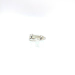 Raw Green Tourmaline Crystal Ring in Sterling Silver Ring Sz 7.75