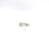 Raw Green Tourmaline Crystal Ring in Sterling Silver Ring Sz 7.75