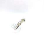 Raw Green Tourmaline Crystal Ring in Sterling Silver Ring Sz 7.75