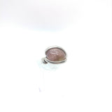 Watermelon Tourmaline Ring in Sterling Silver sz 5.5