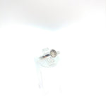Rose Cut White Champagne Sapphire Ring in Sterling Silver Ring Sz 5