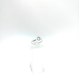 Rose Cut White Champagne Sapphire Ring in Sterling Silver Ring Sz 5
