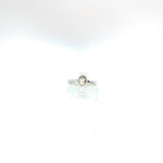 Rose Cut White Champagne Sapphire Ring in Sterling Silver Ring Sz 5