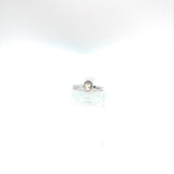 Rose Cut White Champagne Sapphire Ring in Sterling Silver Ring Sz 5