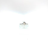 Rose Cut White Champagne Sapphire Ring in Sterling Silver Ring Sz 5